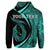 Custom Hawaii Fish Hook Polynesian Hoodie Circle Style Turquoise - Polynesian Pride