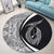 Hawaii Fish Hook Polynesian Round Carpet - Circle Style White - AH - Polynesian Pride