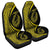 Hawaii Fish Hook Polynesian Car Seat Covers - Circle Style Yellow - AH Universal Fit Black - Polynesian Pride