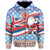 Hawaii Flag Santa Claus Pattern Christmas Hoodie Zip Noel Style - Polynesian Pride