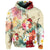 Custom Hawaii Floral Turtle Hoodie Beige - Polynesian Pride