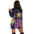 Hawaii Galaxy Turtle Hibiscus Hoodie Dress - AH - Polynesian Pride