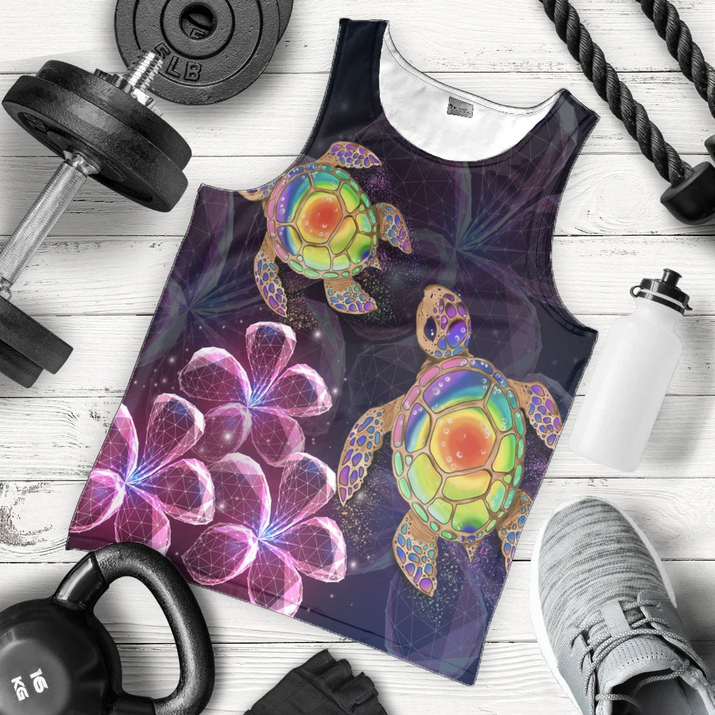 Hawaii Galaxy Turtle Hibiscus Tank Top - AH - Polynesian Pride