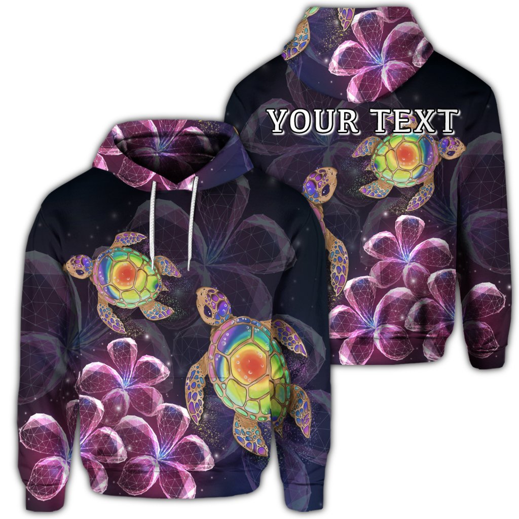 Custom Hawaii Galaxy Turtle Hibiscus Hoodie Unisex Art - Polynesian Pride