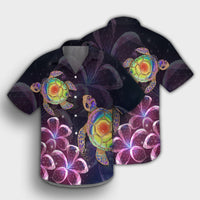 Hawaii Galaxy Turtle Hibiscus Hawaiian Shirt - AH - Polynesian Pride