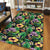 Hawaii Hibiscus And Plumeria Green Area Rug - AH - Polynesian Pride