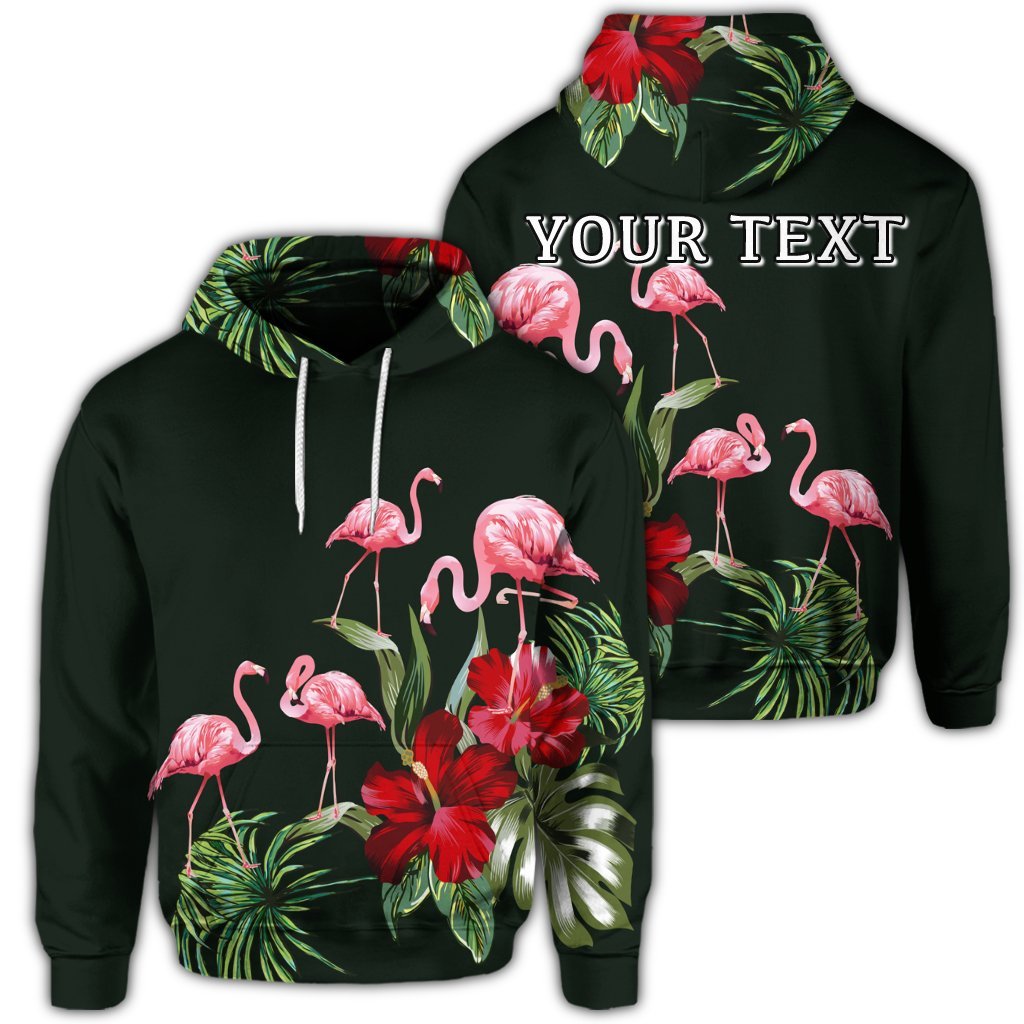 Custom Hawaii Hibiscus Flamingo Hoodie Unisex Art - Polynesian Pride