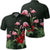 Hawaii Hibiscus Flamingo Polo Shirt Unisex Black - Polynesian Pride