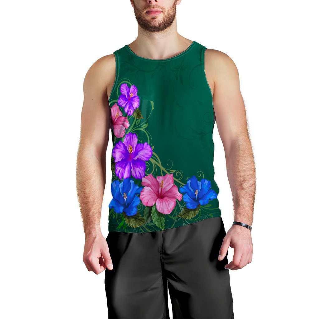 Hawaii Hibiscus Origin Tank Top - AH Black - Polynesian Pride