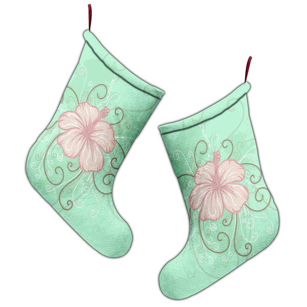 Hawaii Hibiscus Pastel Christmas Stocking - AH - Polynesian Pride