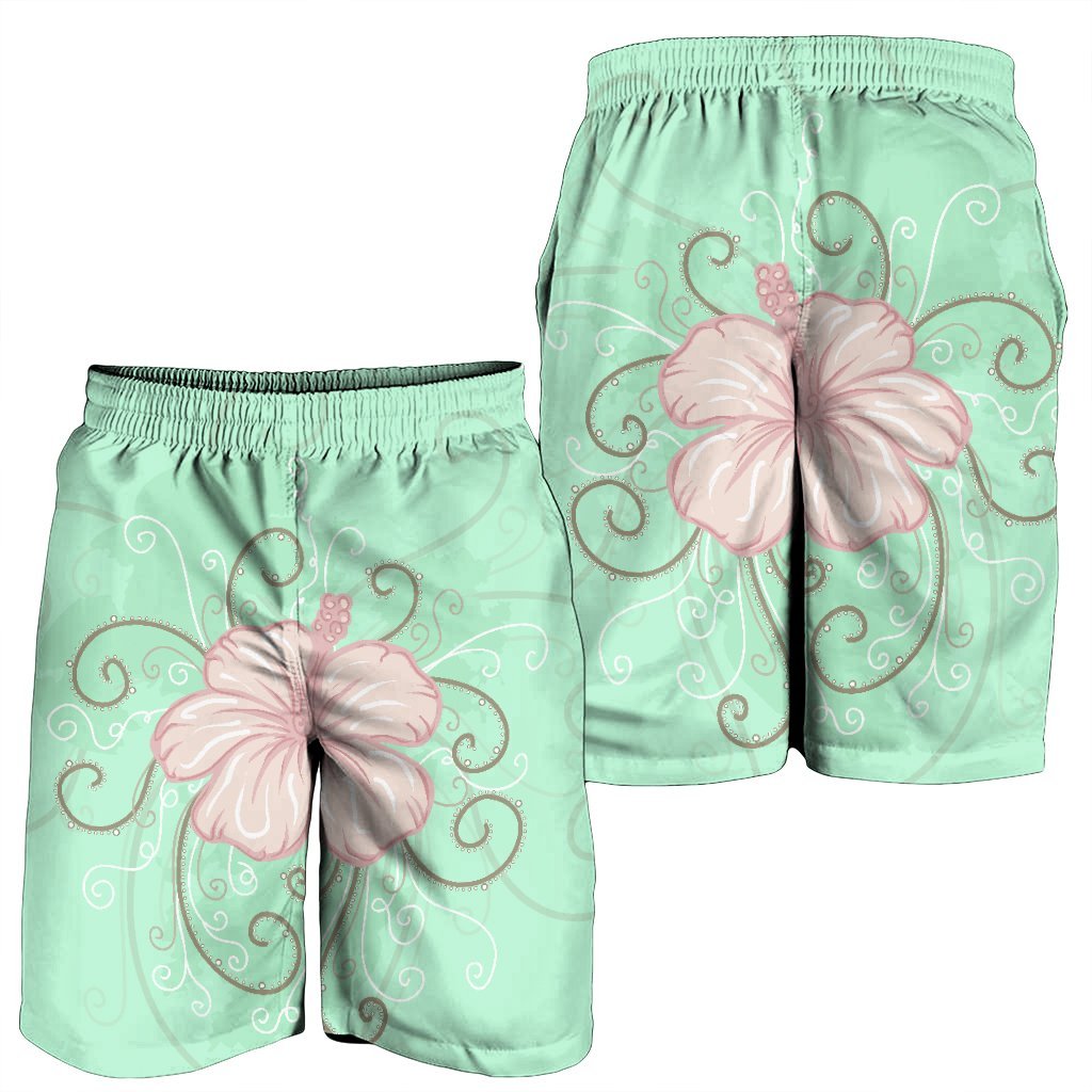 Hawaii Hibiscus Pastel Men's Shorts - AH - Polynesian Pride