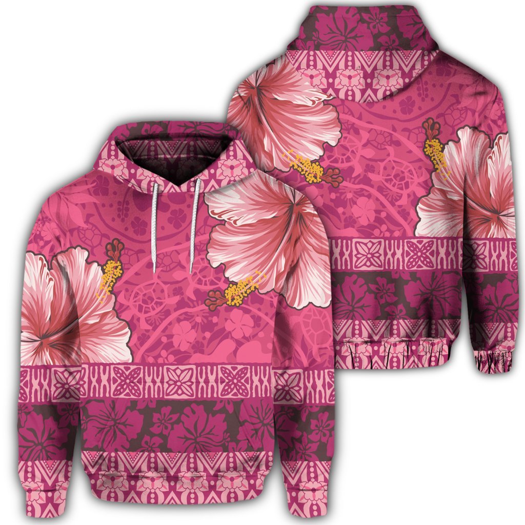 Hawaiian Hibiscus Pattern Hoodie Ver 2 Unisex Art - Polynesian Pride