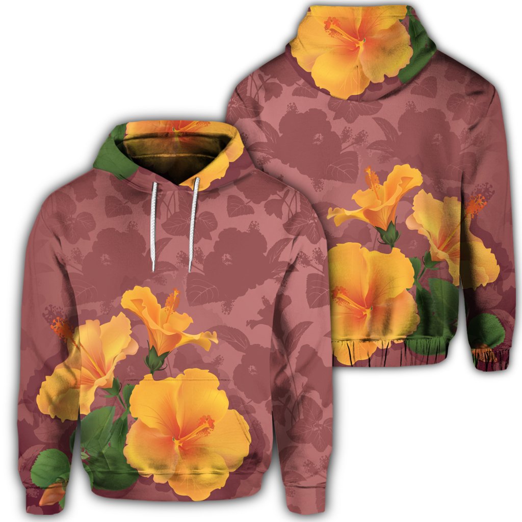 Hawaiian Hibiscus Pink Hoodie Unisex Art - Polynesian Pride