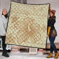 Hawaii Hibiscus Plumeria Kanaka Polynesian Vintage Premium Quilts - AH - Polynesian Pride