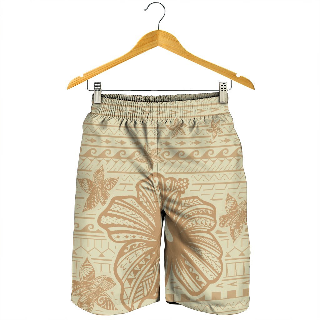 Hawaii Hibiscus Plumeria Kanaka Polynesian Vintage Men's Shorts - AH - Polynesian Pride