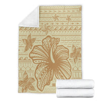 Hawaii Hibiscus Plumeria Kanaka Polynesian Vintage Premium Blankets - AH - Polynesian Pride