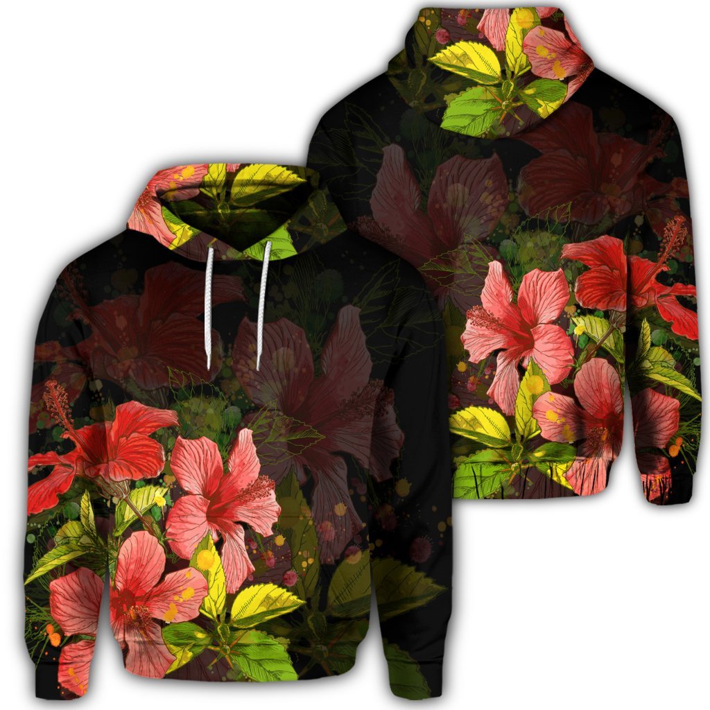 Hawaiian Hibiscus Tree Hoodie Unisex Art - Polynesian Pride