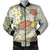 Hawaii Honu Chibi Sea Plumeria Bomber Jacket - AH Black Unisex - Polynesian Pride