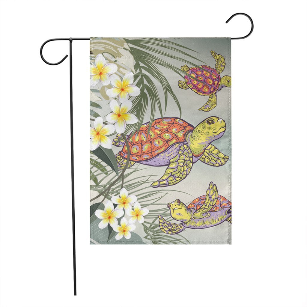 Hawaii Honu Chibi Sea Plumeria Flag - AH - Polynesian Pride