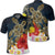 Hawaii Honu Hibiscus Galaxy Polo Shirt Unisex Black - Polynesian Pride