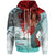 Hawaii Zip up Hoodie Polynesian Girl of Volcano Unisex Red - Polynesian Pride