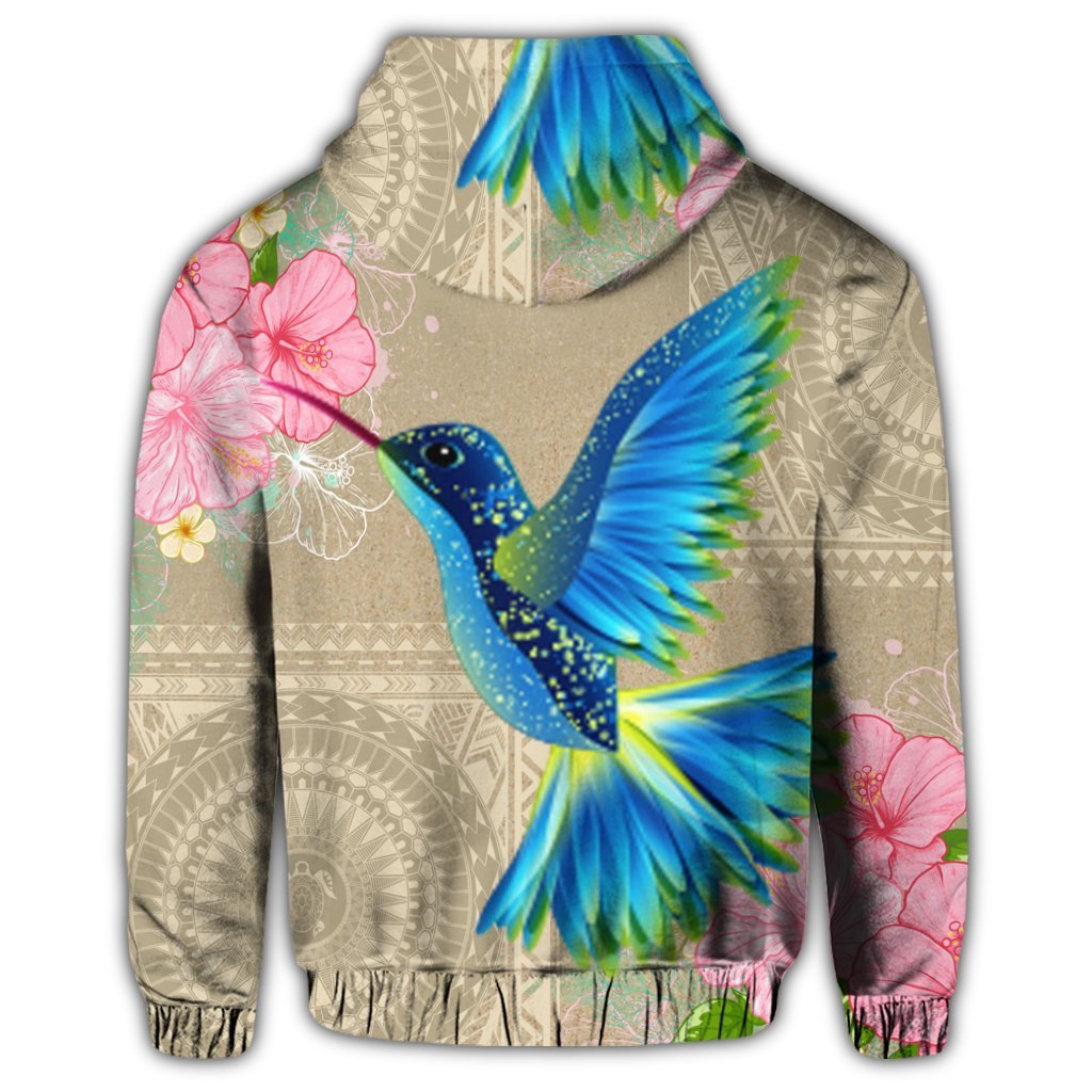 Hawaiian Humming Bird Hibiscus Polynesian Hoodie - Polynesian Pride