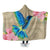 Hawaii Humming Bird Hibiscus Polynesian Hooded Blanket - AH Hooded Blanket White - Polynesian Pride