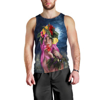 Hawaii Kanaka Colorful Hula Girl Tank Top - Dinh Style Black - Polynesian Pride