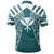 Hawaii Kanaka Football Jersey Polynesian Polo Shirt Cyan and White Victor Style - Polynesian Pride