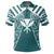 Hawaii Kanaka Football Jersey Polynesian Polo Shirt Cyan and White Victor Style - Polynesian Pride