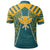 Hawaii Kanaka Football Jersey Polynesian Polo Shirt Cyan and Yellow Victor Style - Polynesian Pride