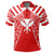 Hawaii Kanaka Football Jersey Polynesian Polo Shirt Red and White Victor Style - Polynesian Pride