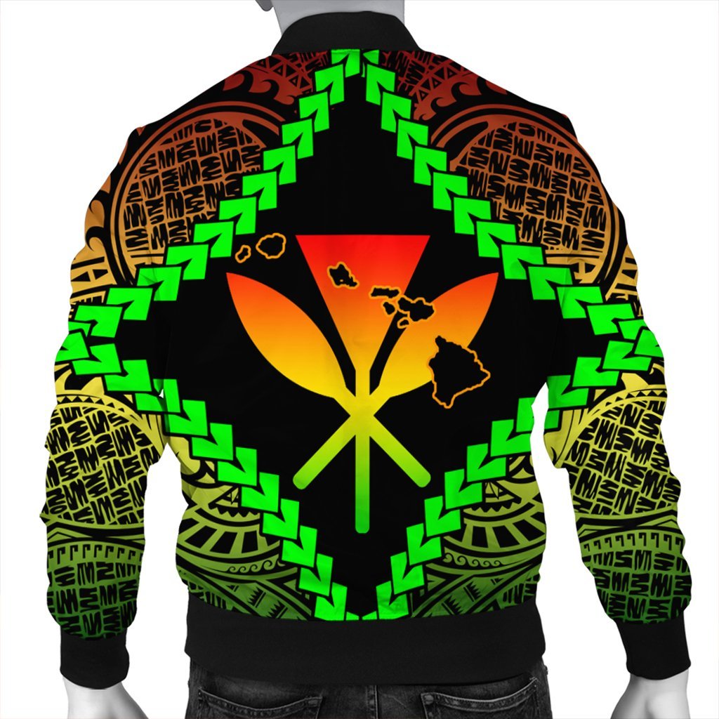 Hawaii Kanaka Kakau Polynesian Bomber Jacket - AH - Polynesian Pride