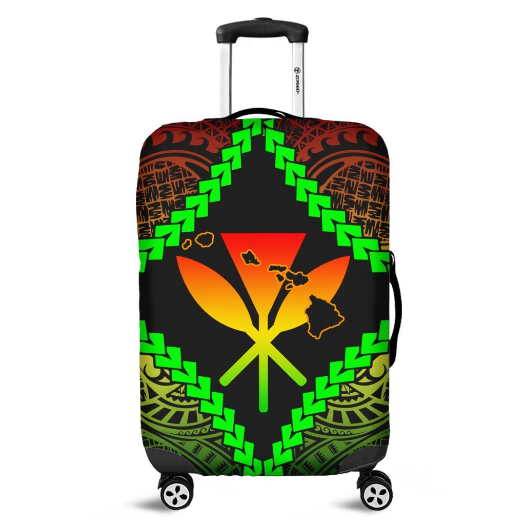 Hawaii Kanaka Kakau Polynesian Luggage Covers - AH Black - Polynesian Pride