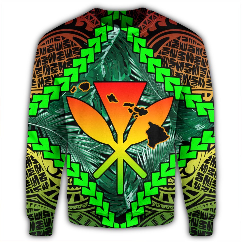 Hawaii Kanaka Kakau Tropical Polynesian Sweatshirt - AH - Polynesian Pride