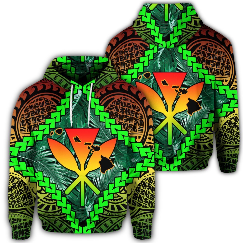 Hawaiian Kanaka Kakau Tropical Polynesian Hoodie Unisex Art - Polynesian Pride