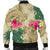 Hawaii Kanaka Maoli Plumeria Palm Trees Hammer Shark Bomber Jacket - AH - Polynesian Pride