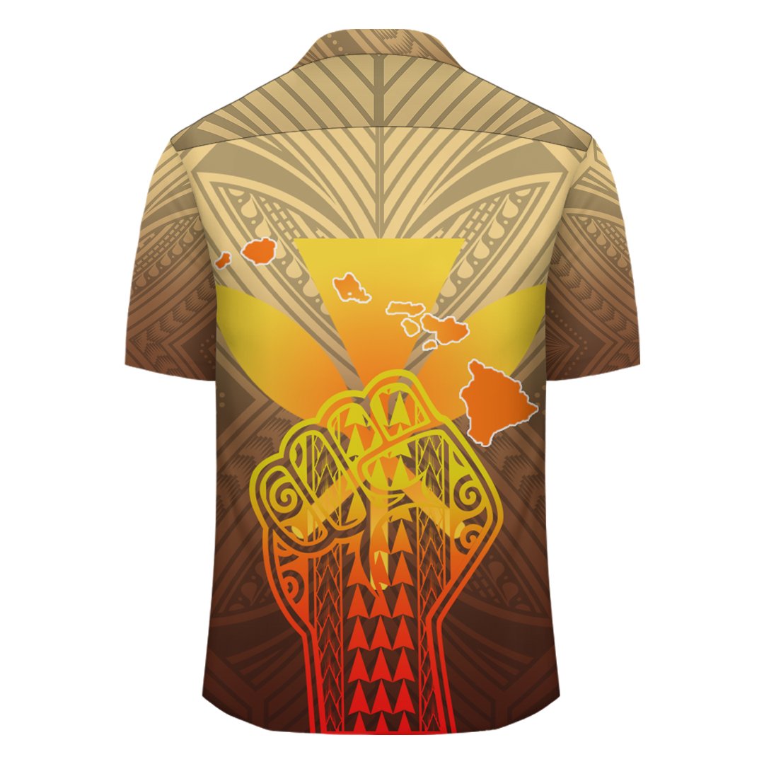 Hawaii Kanaka Map Hand Polynesian Shirt - Susi Style - AH - Polynesian Pride