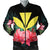 Hawaii Kanaka Tropical Hibiscus Bomber Jacket - AH Black Unisex - Polynesian Pride