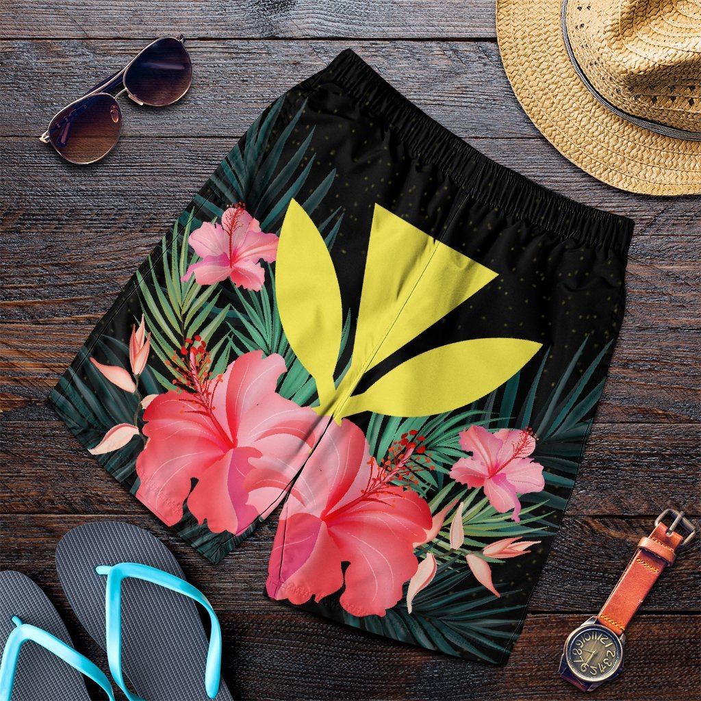 Hawaii Kanaka Tropical Hibiscus Men's Shorts - AH Art - Polynesian Pride