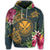 Hawaiian Kanaka Turtle Hibiscus Plumerian Polynesia Hoodie Alena Style - Polynesian Pride