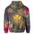 Hawaiian Kanaka Turtle Hibiscus Plumerian Polynesia Hoodie Alena Style Purple - Polynesian Pride