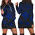 Hawaii Kanaka Turtle Hibiscus Polynesian Hoodie Dress - Anthea Style Blue - AH Black - Polynesian Pride