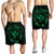 Hawaii Kanaka Turtle Hibiscus Polynesian Men's Shorts - Anthea Style Green - AH - Polynesian Pride