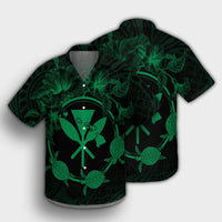 Hawaii Kanaka Turtle Hibiscus Polynesian Hawaiian Shirt - Anthea Style Green - AH - Polynesian Pride