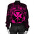 Hawaii Kanaka Turtle Hibiscus Polynesian Bomber Jacket - Anthea Style Pink - AH - Polynesian Pride