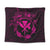 Hawaii Kanaka Turtle Hibiscus Polynesian Tapestry - Anthea Style Pink - AH Wall Tapestry Black - Polynesian Pride