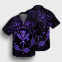 Hawaii Kanaka Turtle Hibiscus Polynesian Hawaiian Shirt - Anthea Style Purple - AH - Polynesian Pride