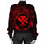 Hawaii Kanaka Turtle Hibiscus Polynesian Bomber Jacket - Anthea Style Red - AH - Polynesian Pride