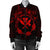 Hawaii Kanaka Turtle Hibiscus Polynesian Bomber Jacket - Anthea Style Red - AH - Polynesian Pride